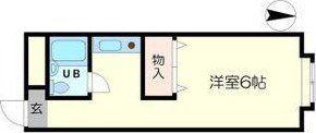 ハイム多摩(1K/2階)の間取り写真