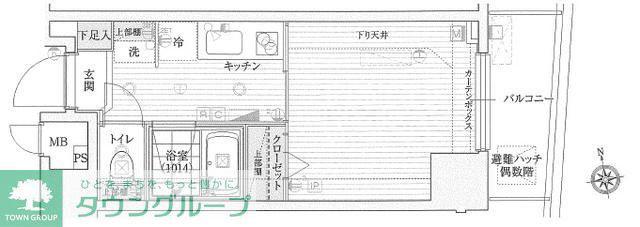 LE-LION初台(1K/7階)の間取り写真