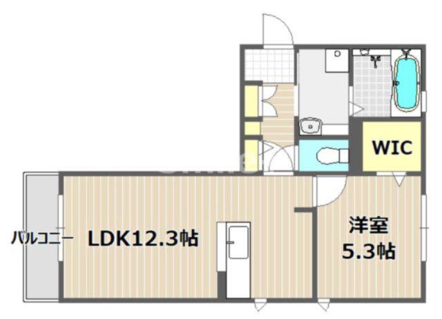 DEAR COURT T・K(1LDK/1階)の間取り写真