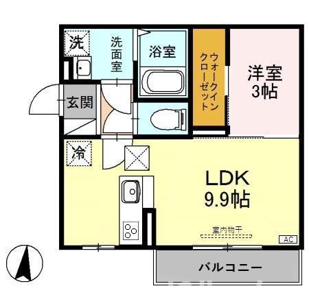 さくらガーデン(1LDK/1階)の間取り写真