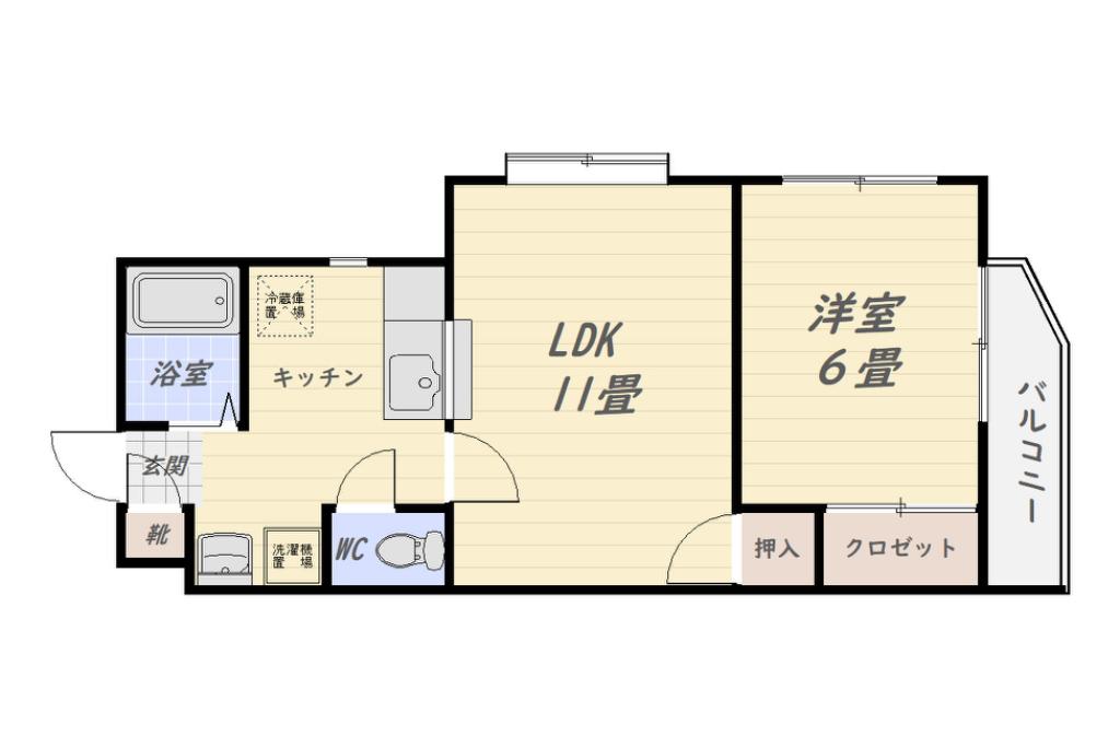 パストラル(1LDK/3階)の間取り写真