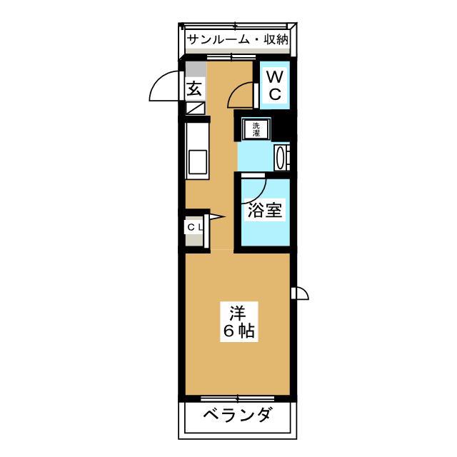アビタシオンリヴィエール(ワンルーム/3階)の間取り写真