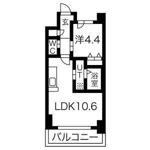 スプランディッド新大阪キャトル(1LDK/3階)の間取り写真