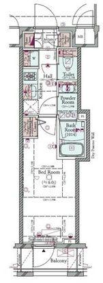 コンシェリア麻布 PLATINUM SQUARE(1K/10階)の間取り写真