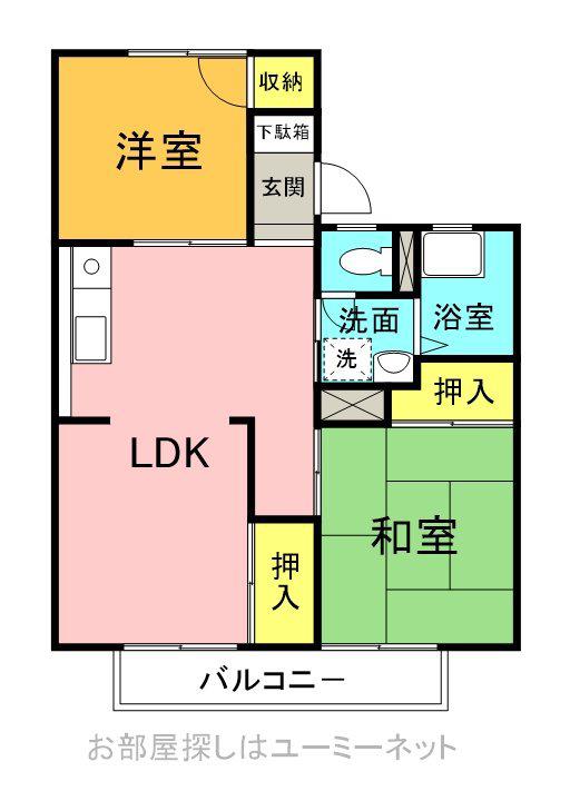 パルコMT(2LDK/2階)の間取り写真