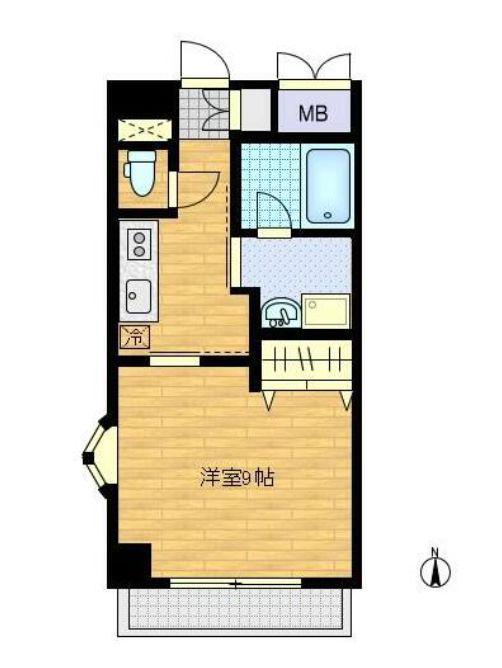 エクセラ晩翠通(1K/7階)の間取り写真
