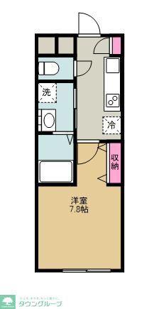 ヴァンヴェール オマージュ(1K/1階)の間取り写真