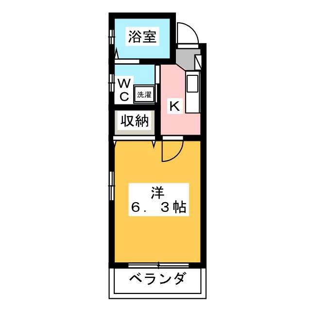 ライフコート武蔵関(1K/1階)の間取り写真
