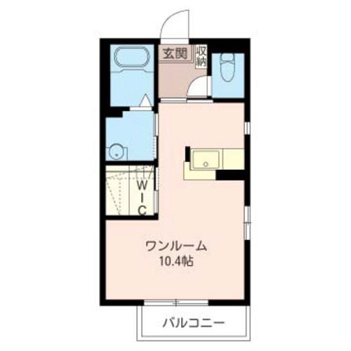 アミティエ小机I(ワンルーム/1階)の間取り写真