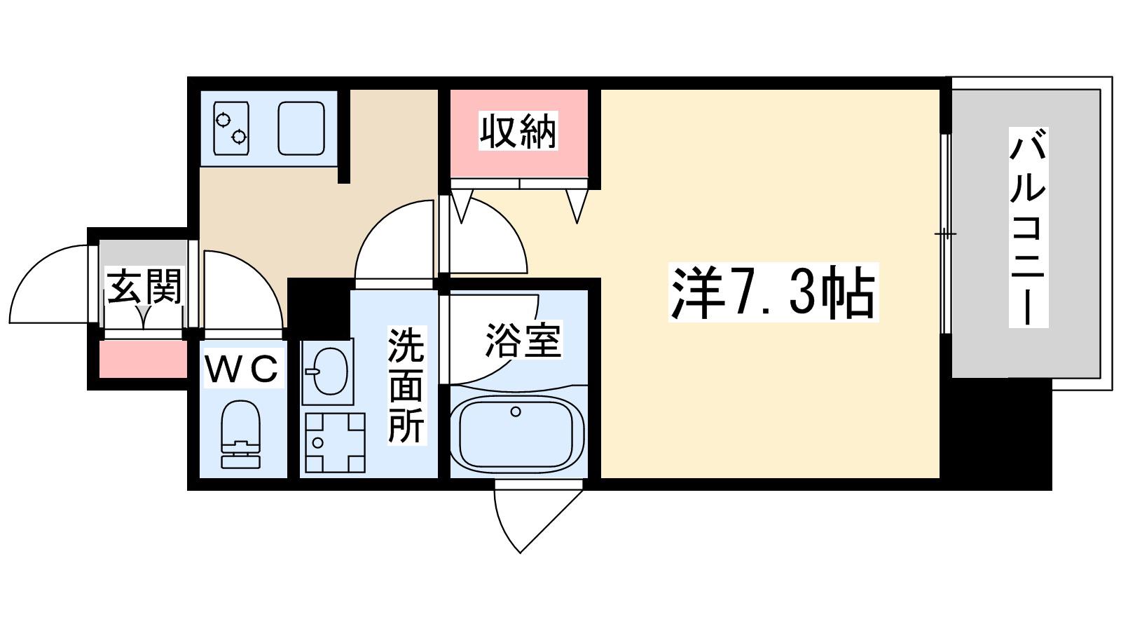 ララプレイス梅田東シェスタ(1K/10階)の間取り写真