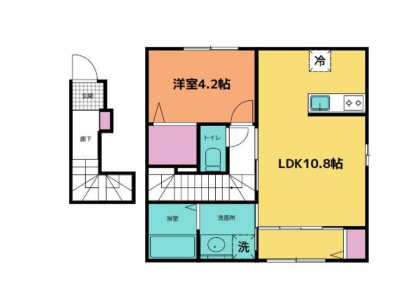 エンプレスツリー(1LDK/1階)の間取り写真