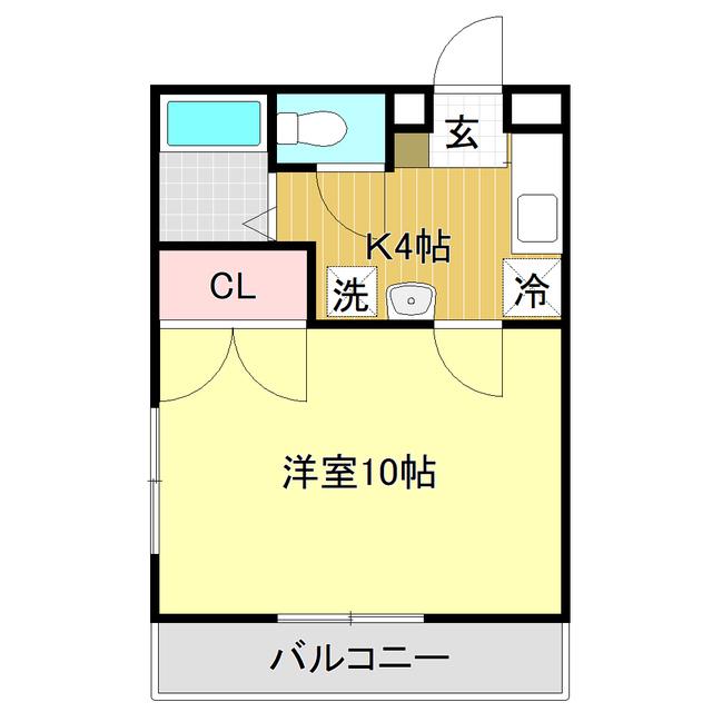 ハイネッツ I(1K/3階)の間取り写真