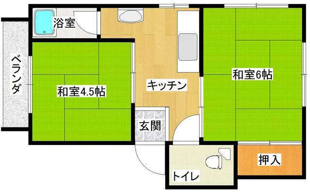 新堂マンション(2K/3階)の間取り写真