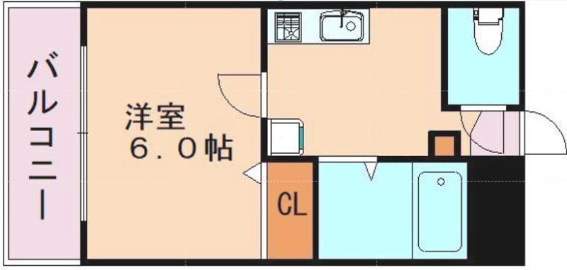ホワイトシャトー清水弐番館(1K/4階)の間取り写真