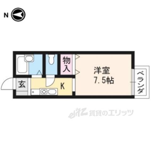 セジュール大谷(1K/1階)の間取り写真
