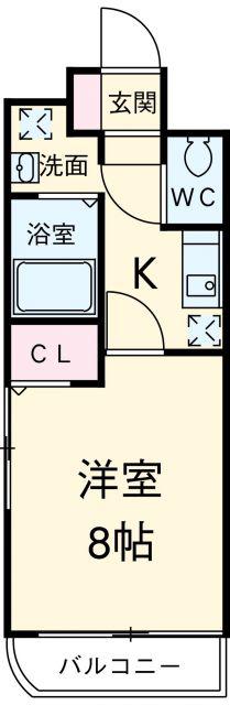 ルミエール長良(1K/3階)の間取り写真