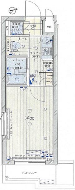 ルーブル大崎参番館(1K/5階)の間取り写真