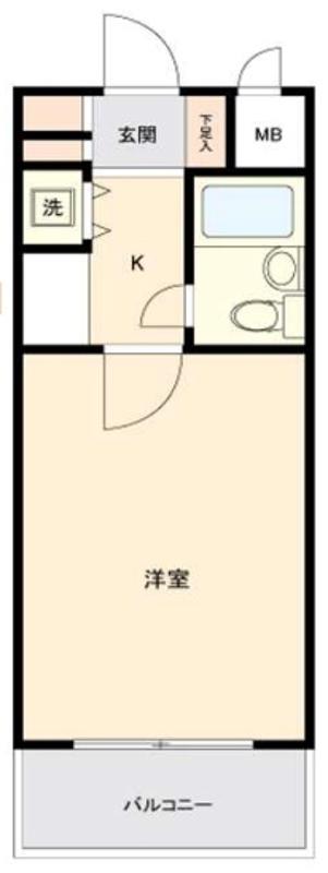 スカイコート橋本第3(1K/3階)の間取り写真