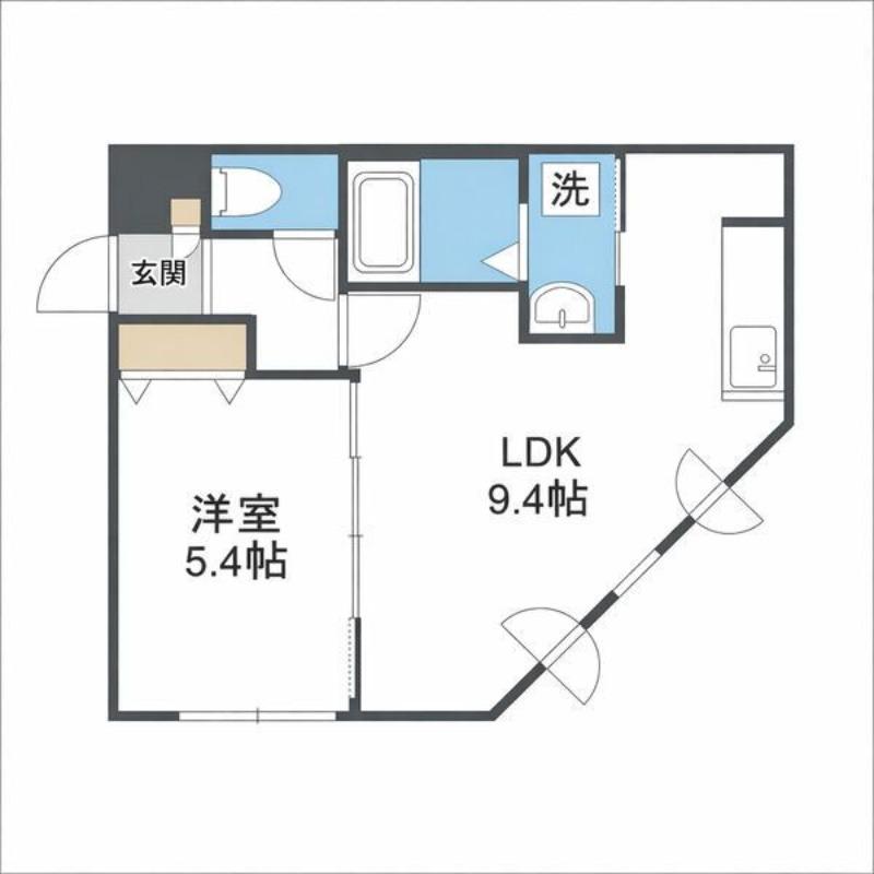 RJ ノース23(1LDK/2階)の間取り写真