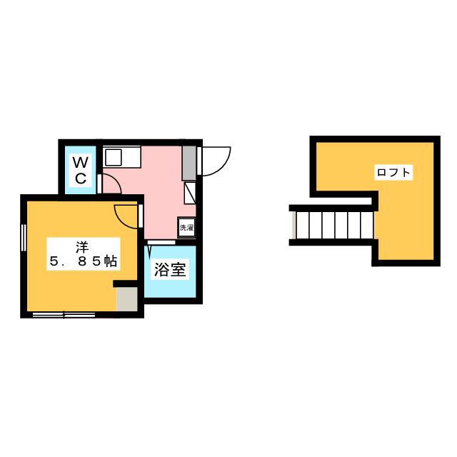 ルテリエ岸根公園(1K/2階)の間取り写真