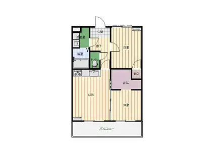キャッスルツクバMK303(2LDK/3階)の間取り写真