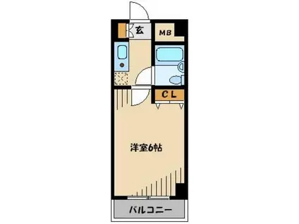 日神パレステージ浦和(1K/2階)の間取り写真