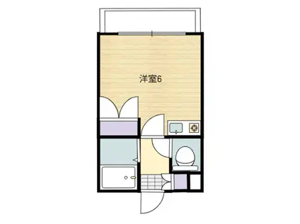 グロワールももち(ワンルーム/1階)の間取り写真