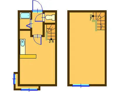 AMS澄川(1DK/2階)の間取り写真