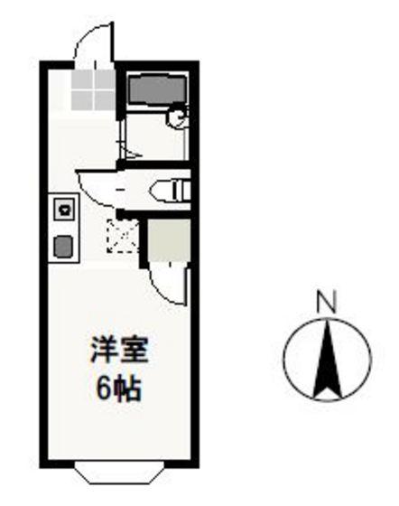 メゾンドM(1K/2階)の間取り写真