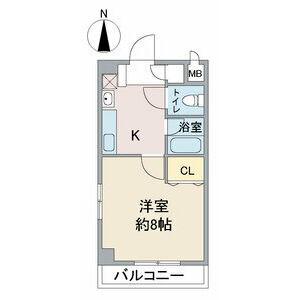 レージュ ウエスト(1K/5階)の間取り写真