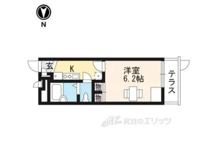 レオパレスラコルト(1K/1階)の間取り写真