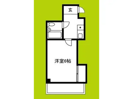 ルーモ矢田III(1K/3階)の間取り写真