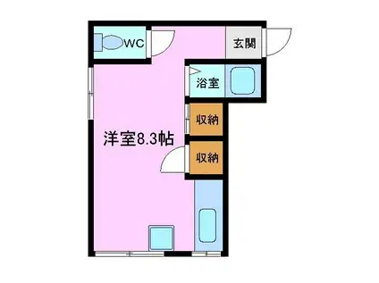 ブリリア宝(1K/2階)の間取り写真