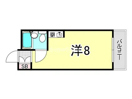 ジュネス船原(ワンルーム/1階)の間取り写真