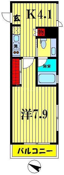 KDXレジデンス森下千歳(1K/10階)の間取り写真