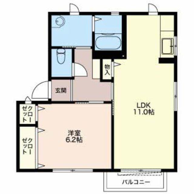 ステラ泉町(1LDK/1階)の間取り写真