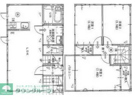 グランソフィア東深井(3LDK/1階)の間取り写真