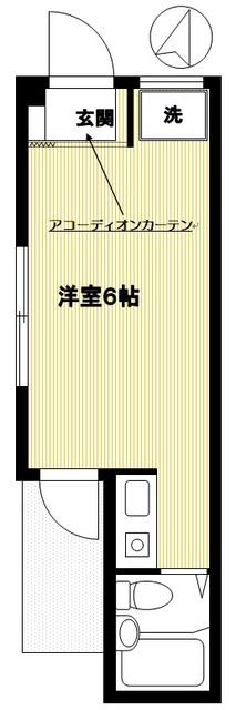 ヒルズ読売ランド(ワンルーム/1階)の間取り写真