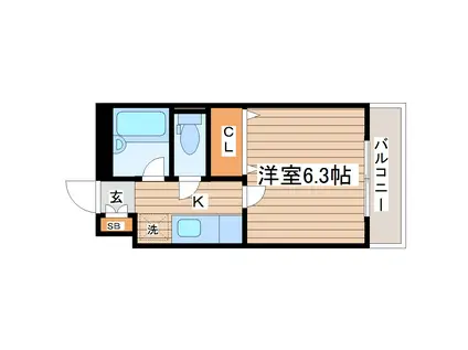 互幸ハイツII番館(1K/2階)の間取り写真