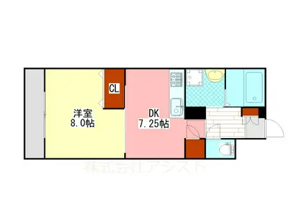 セントロイヤル(1DK/4階)の間取り写真