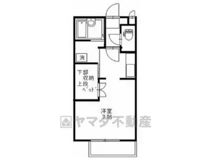 サムハイツC(1K/1階)の間取り写真