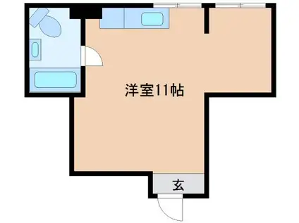 におの浜小堀マンション(ワンルーム/3階)の間取り写真