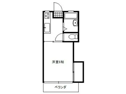 スワンハウスA(1K/1階)の間取り写真