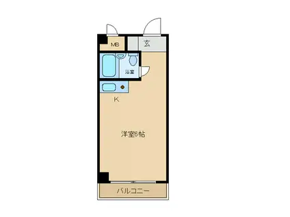 ライオンズマンション新大阪第5(ワンルーム/9階)の間取り写真