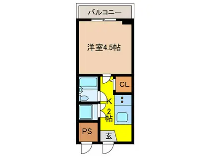 ルーブル三軒茶屋(1K/2階)の間取り写真