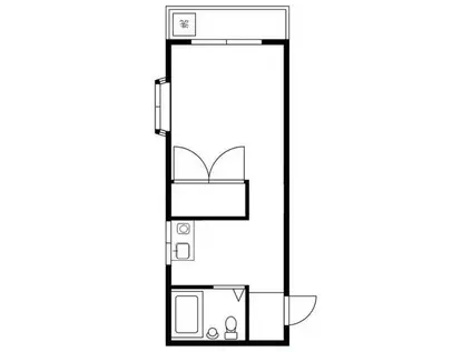 プラスハイツII(ワンルーム/3階)の間取り写真