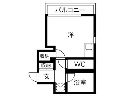 E-STORY小幡(ワンルーム/4階)の間取り写真