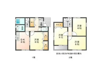 パークハイツ大崎 A・B(4DK/1階)の間取り写真