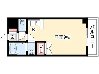 サクセス川原(ワンルーム/3階)の間取り写真