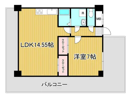 BIT.HUB(1LDK/5階)の間取り写真
